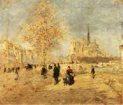 Jean-Francois Raffaelli Notre-Dame de Paris Spain oil painting artist